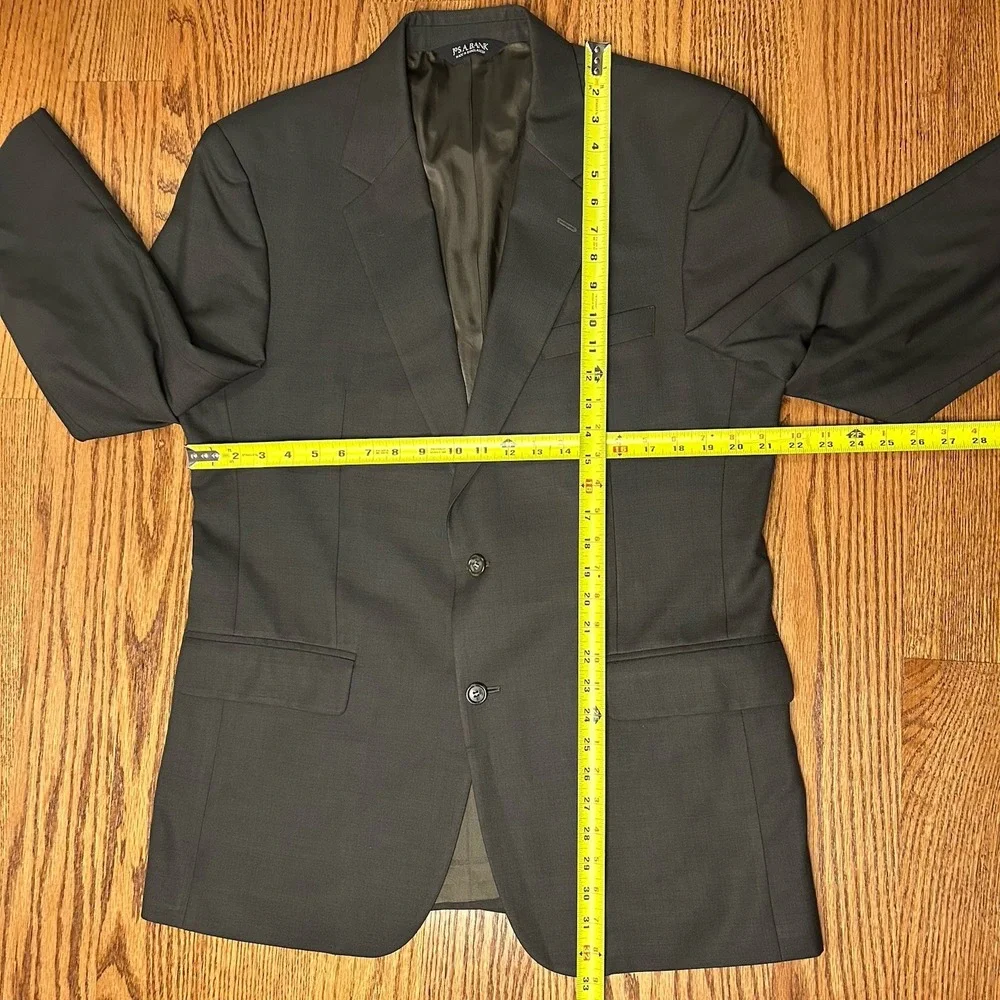 Jos A Bank Mens Blazer Career Suit Single Breasted 42 R Gray Wool Cashmere Blend